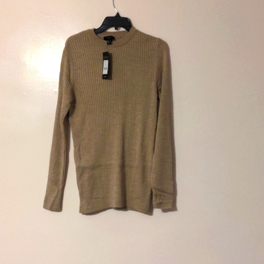 New look mens muscle fit crew neck knitted sweater